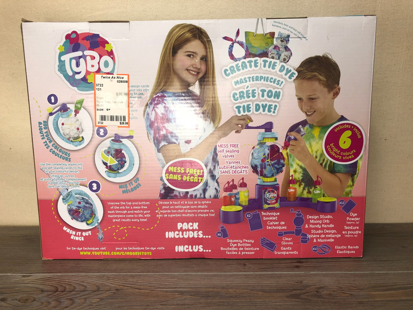 Multi Tybo Tidy Tie Dye, 6+