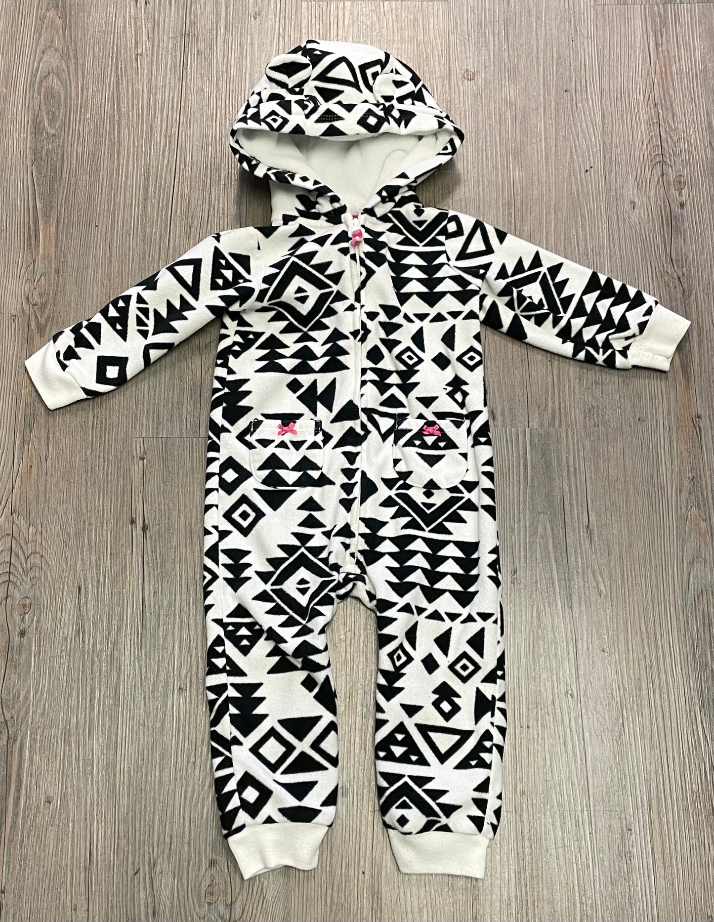 Multi Carters Fleece One Piece, 12M