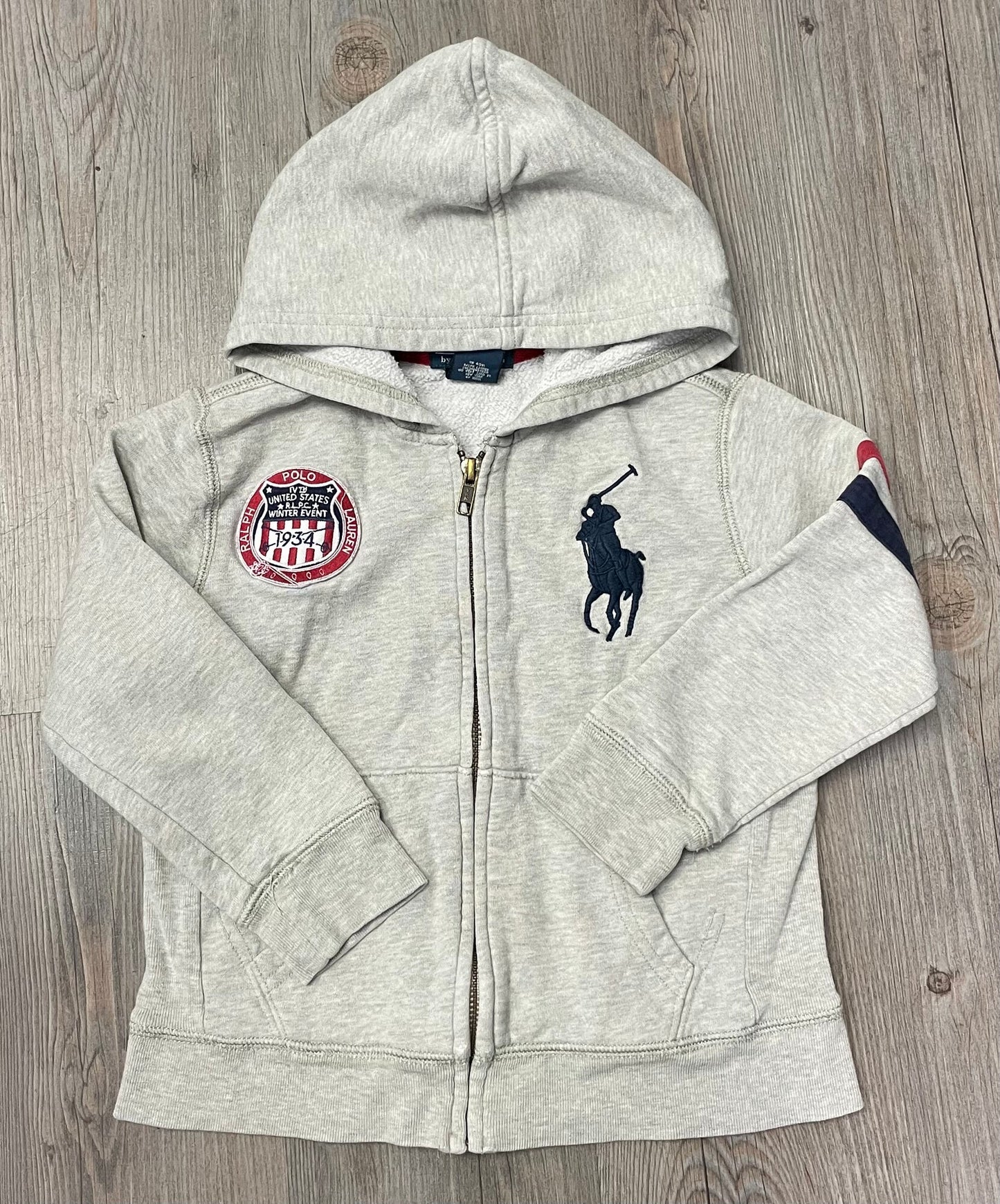 Grey Polo Ralph Lauren Hoodie, 4Y