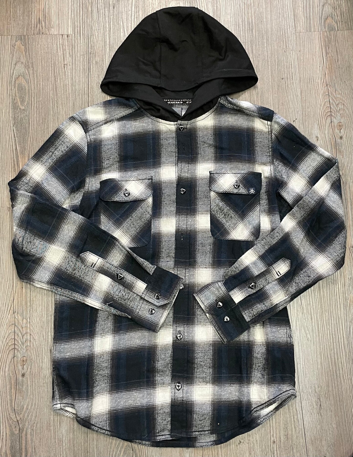 Multi Burnside Hooded Shirt, 12Y