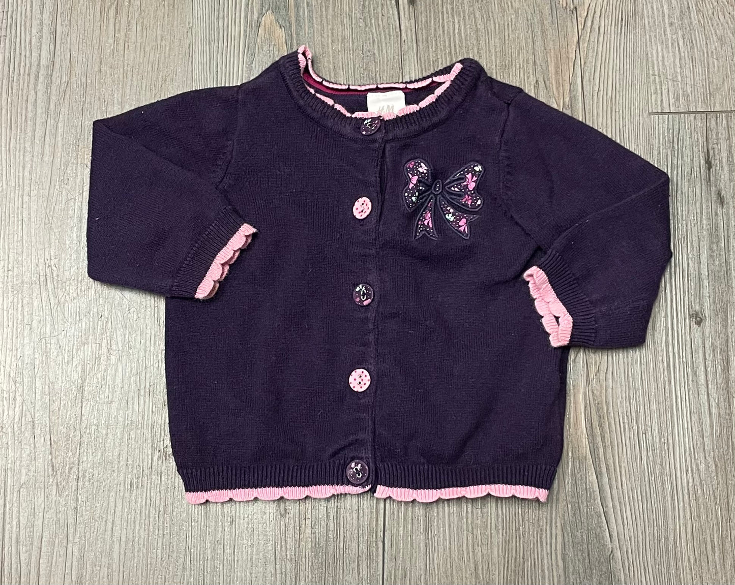 Purple H&M Cardigan, 6-9M