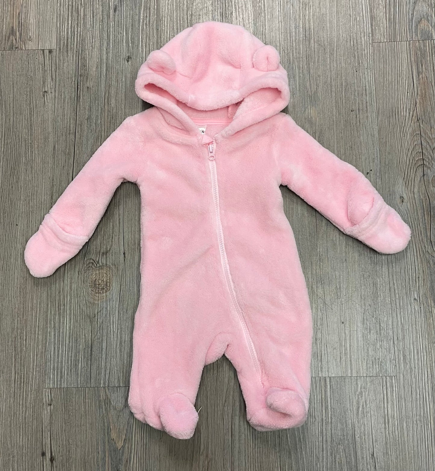 Pink George Hooded Onesie, Newborn