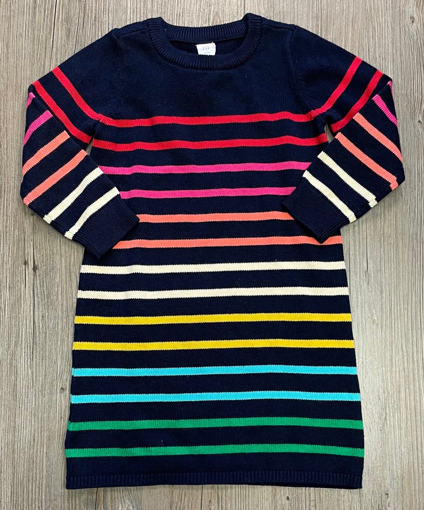 Multi Gap Knit Dress LS, 4Y