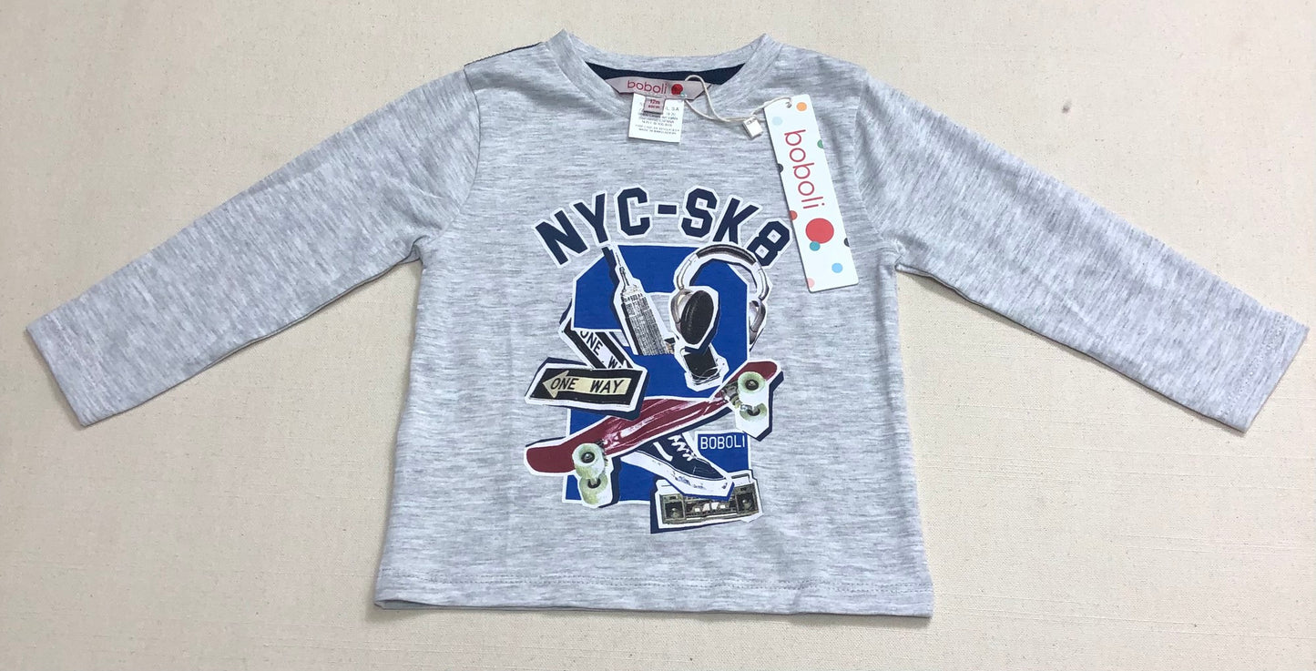 Grey Boboli Tee, 12M