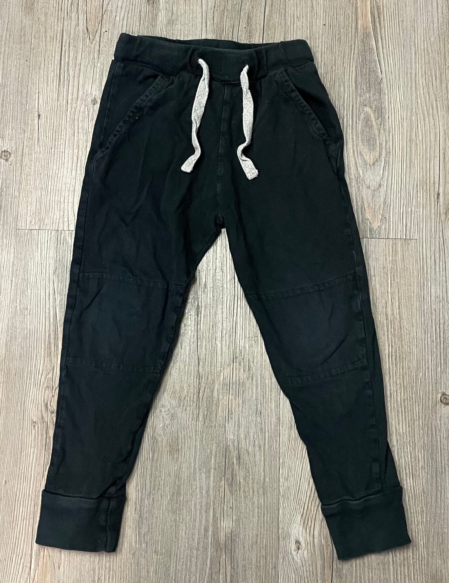 Black Mini Mioche Jogger Pants, 3-4Y