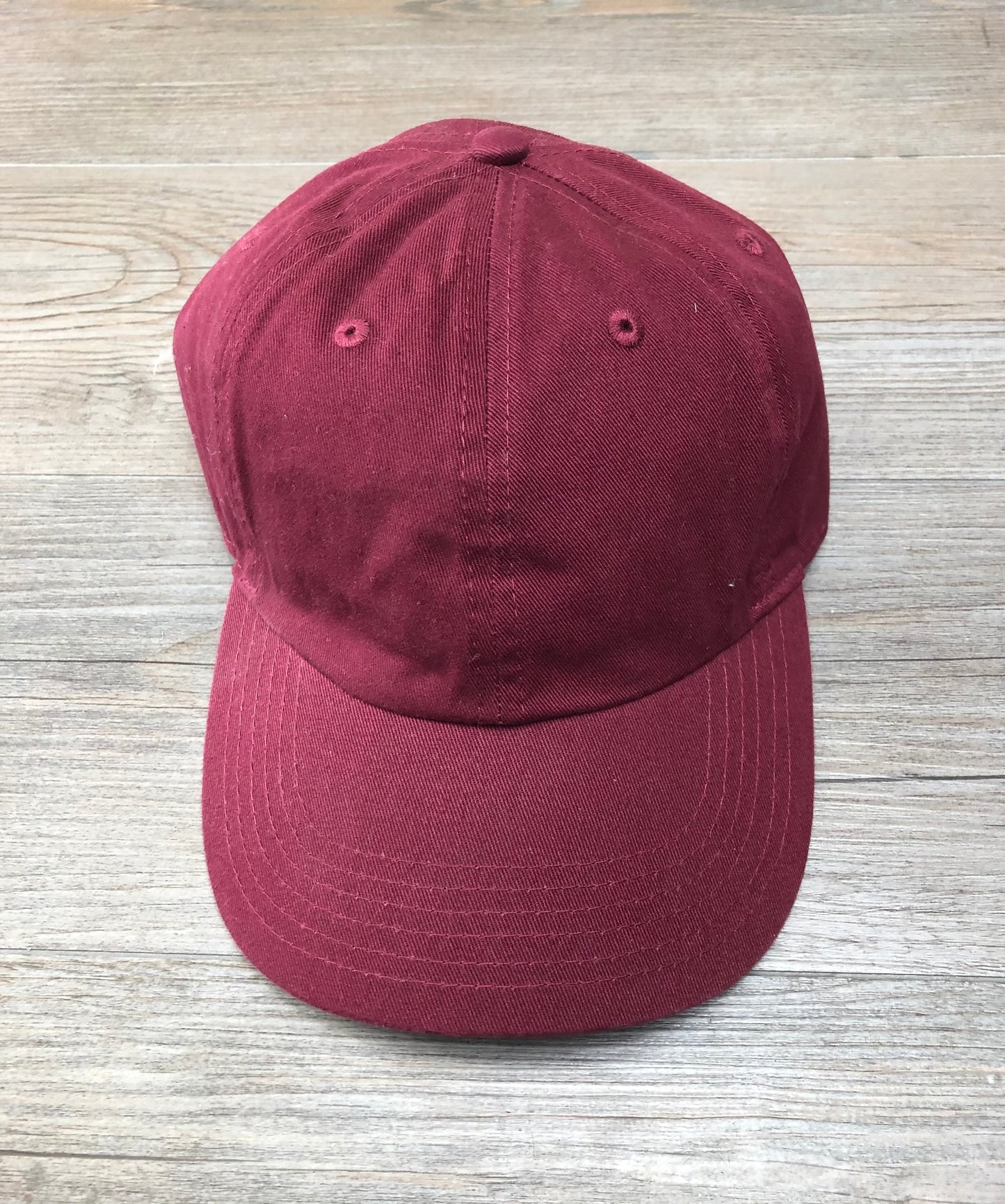 Maroon Adjustable Baseball Cap, One Size