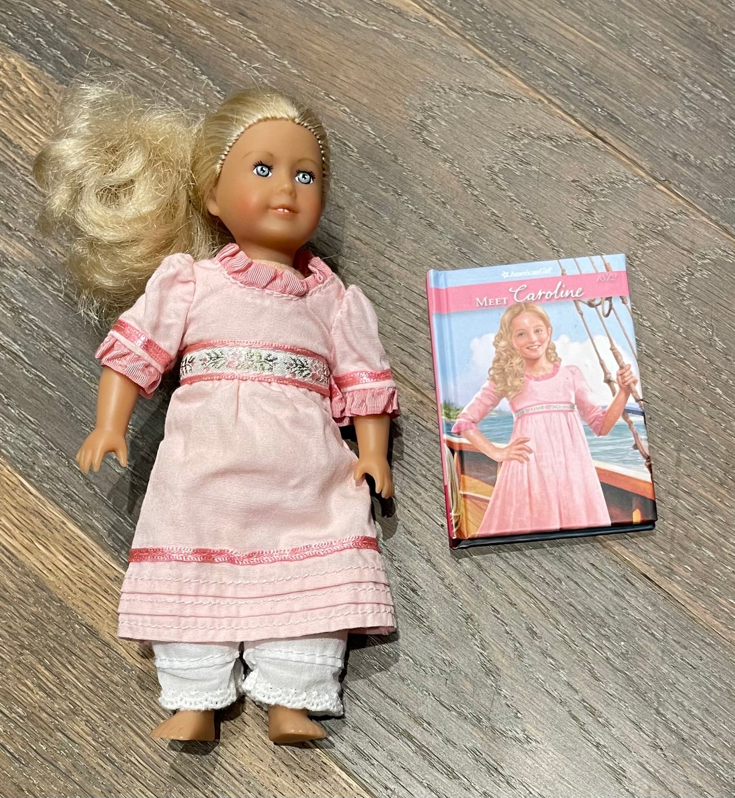 Pink AG Doll Mini Caroline, Pre-owned