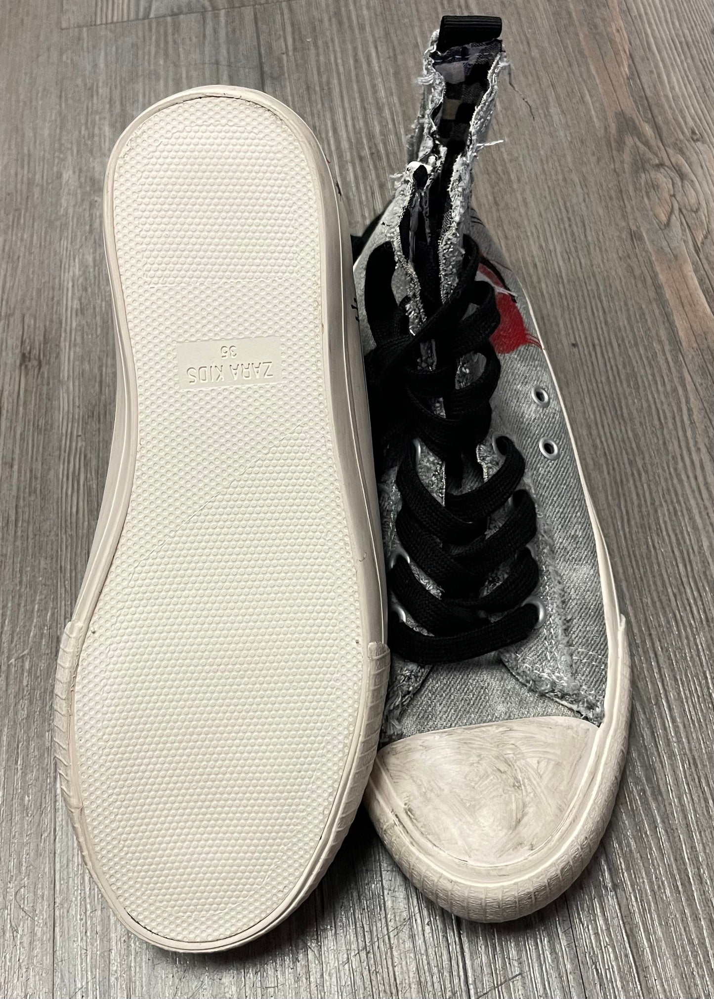 Grey Zara Hightop Shoes, 3Y