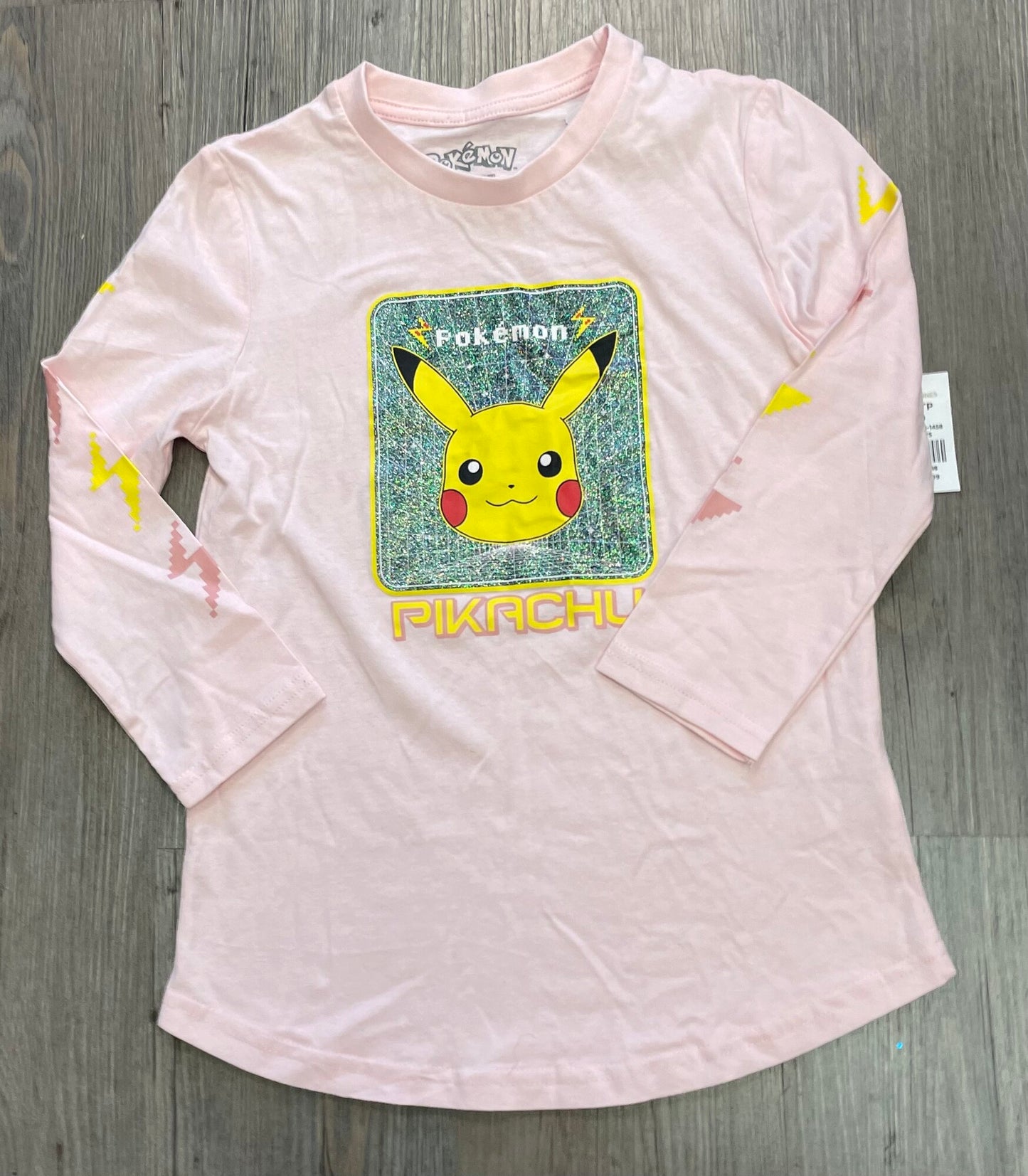 Pink Pokemon LS Tee, 6Y