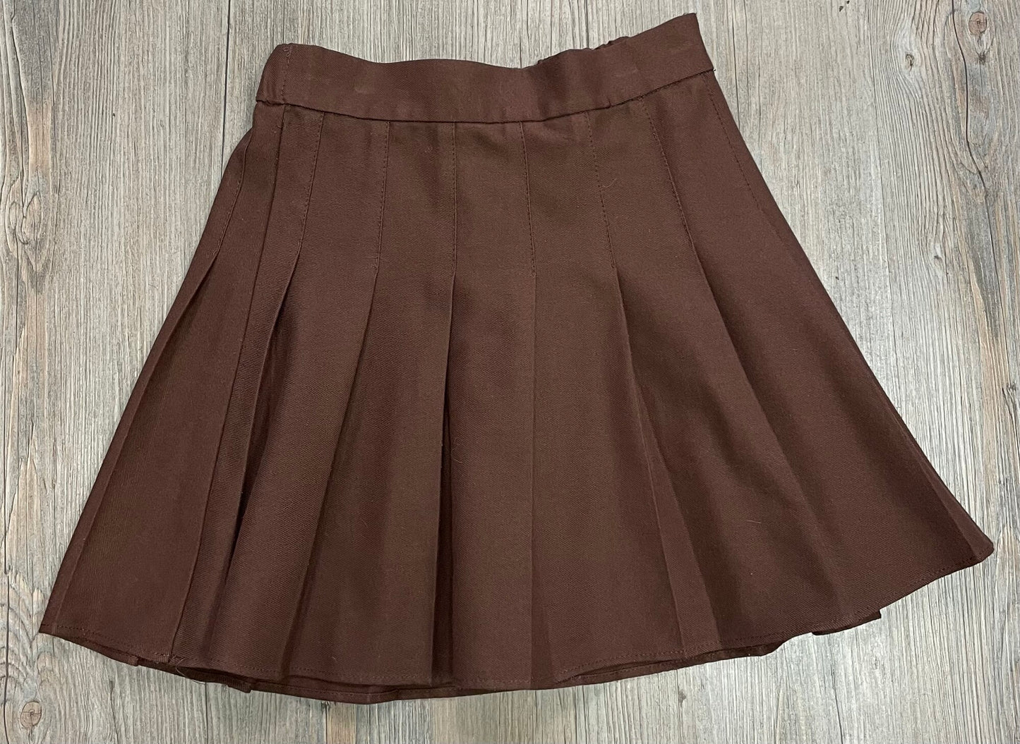 Brown Garage Pleated Skirt, 12Y+