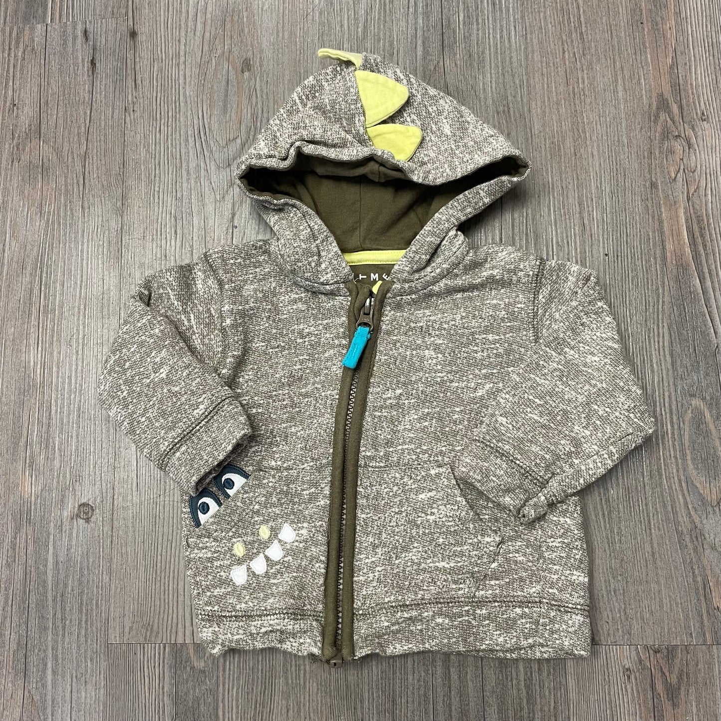 Olivegre Nutmeg Zip Hoodie, 6-9M