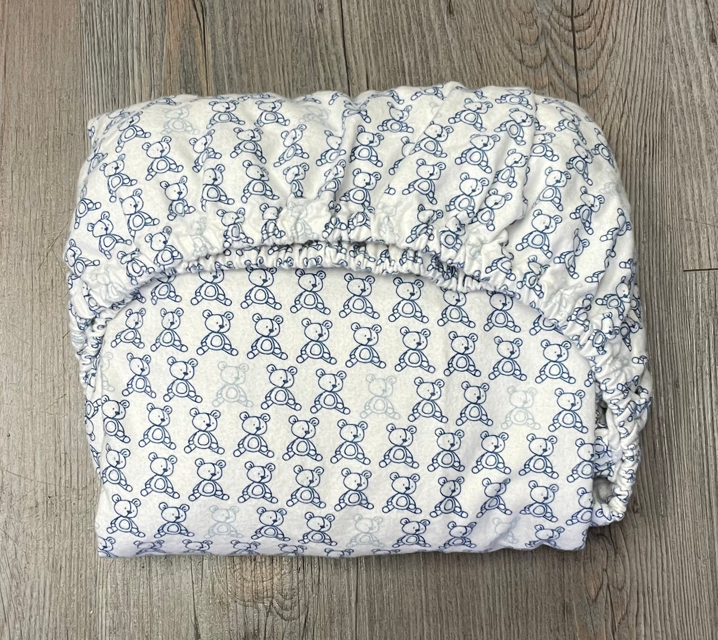 Blue Flannel Crib Sheet, Used