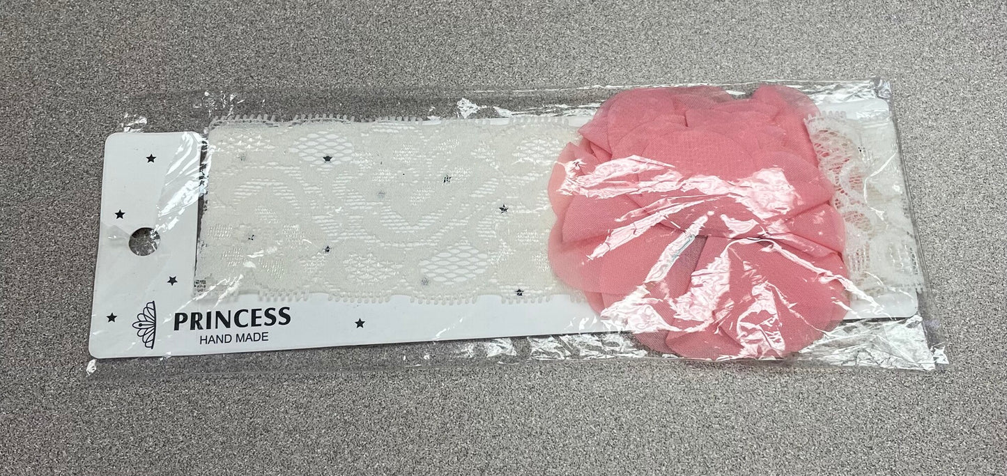 White Hand Made Headband, NEW