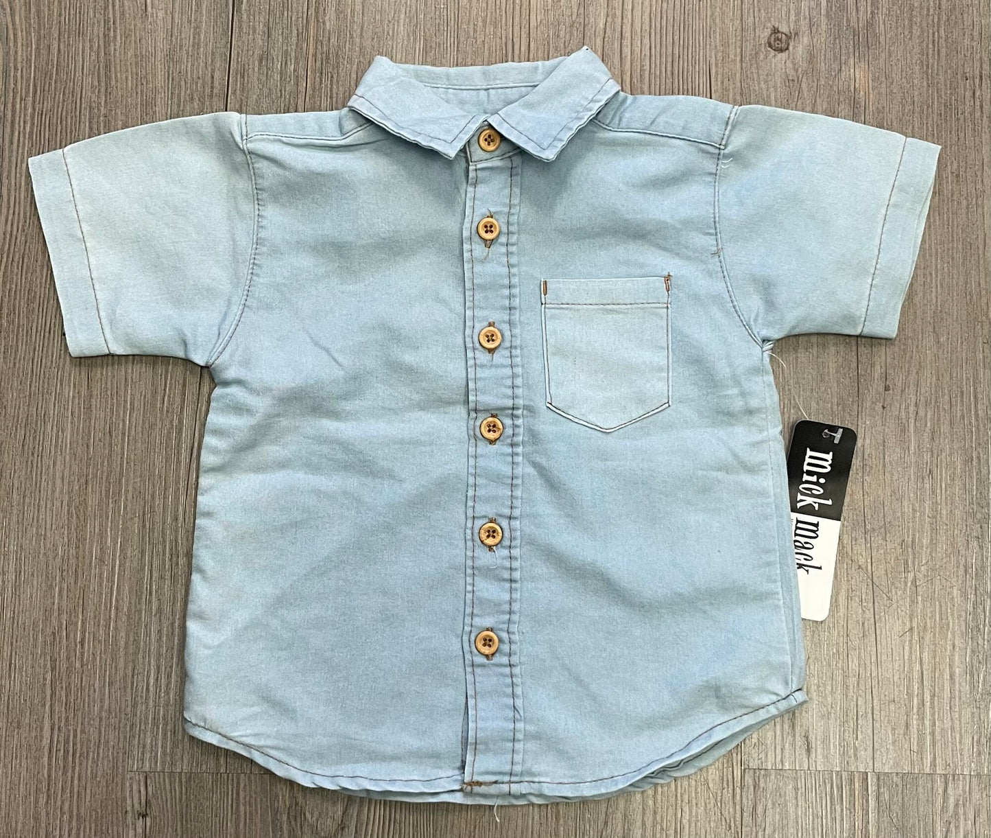 Blue Mick Mack Shirt SL, 12M