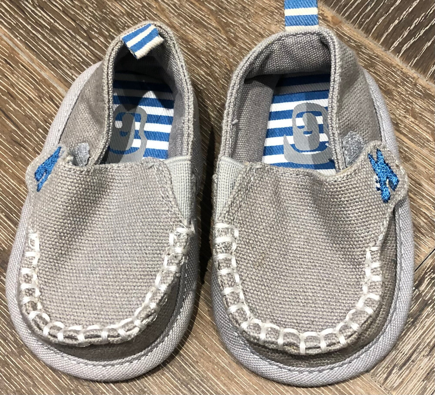 Grey Baby Shoes Canvas, 0-3M