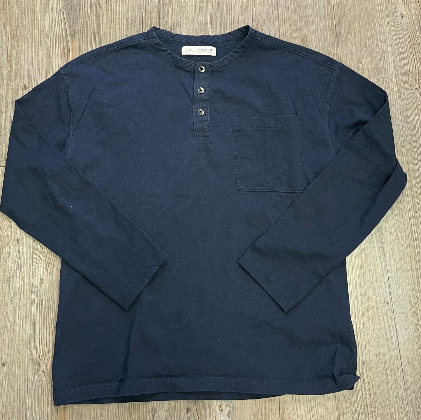 Navy Zara LS Tee, 11-12Y