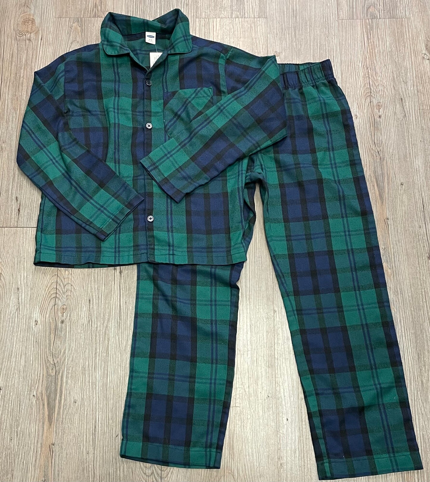 Green/na Old Navy Plaid Pj Set, 8Y