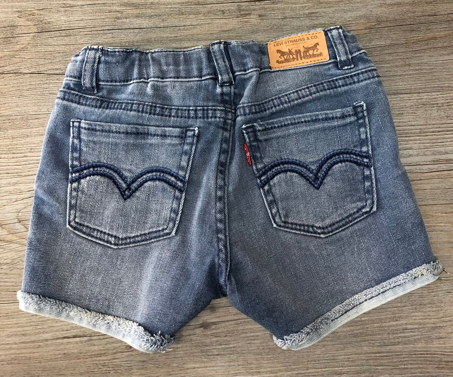 Blue Levis Denim Shorts, 4-5Y