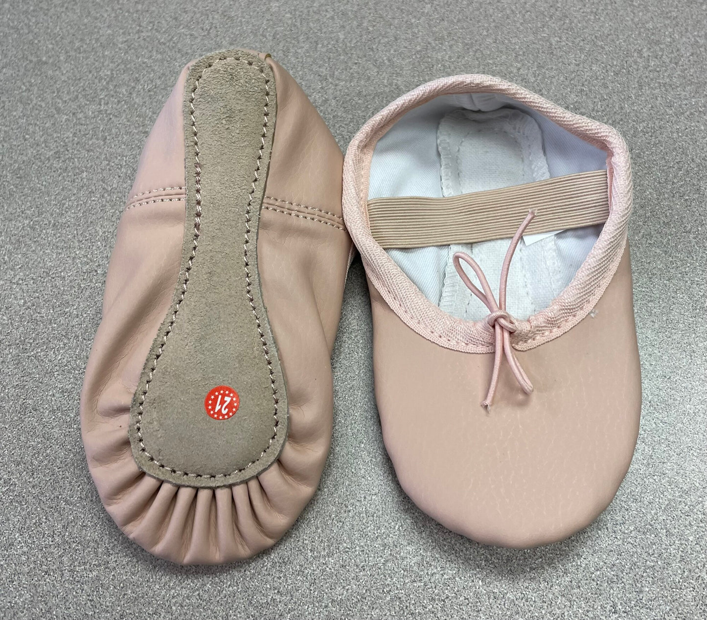 Pink Leather Ballet Shoes, 5T