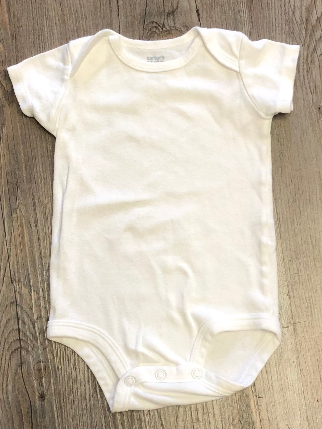 White Carters Onesie, 6M
