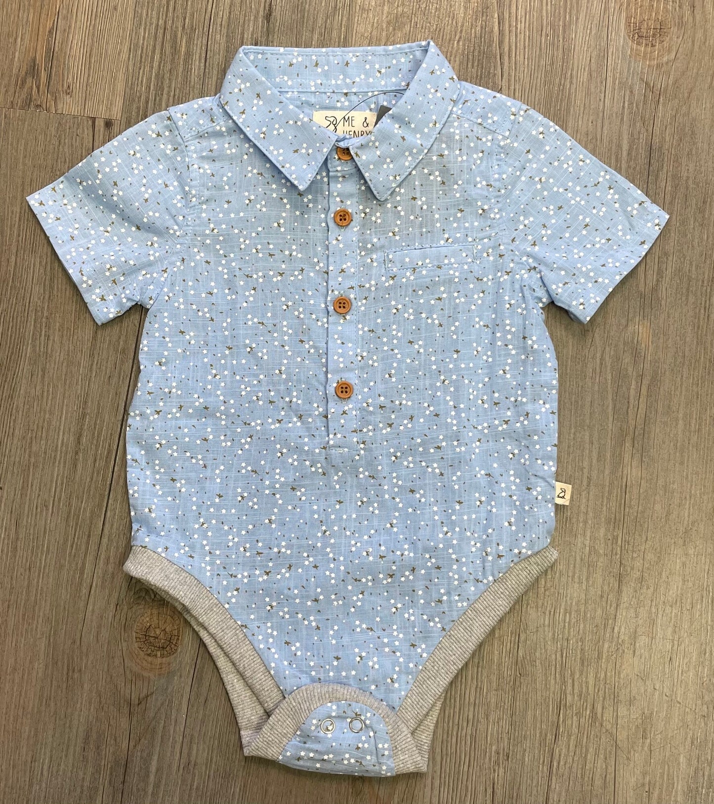 Blue Me & Henry Woven Onesie, 12-18M