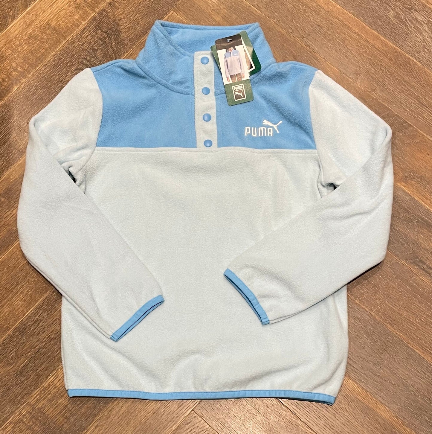 Blue Puma Fleece Sweater, 10-12Y
