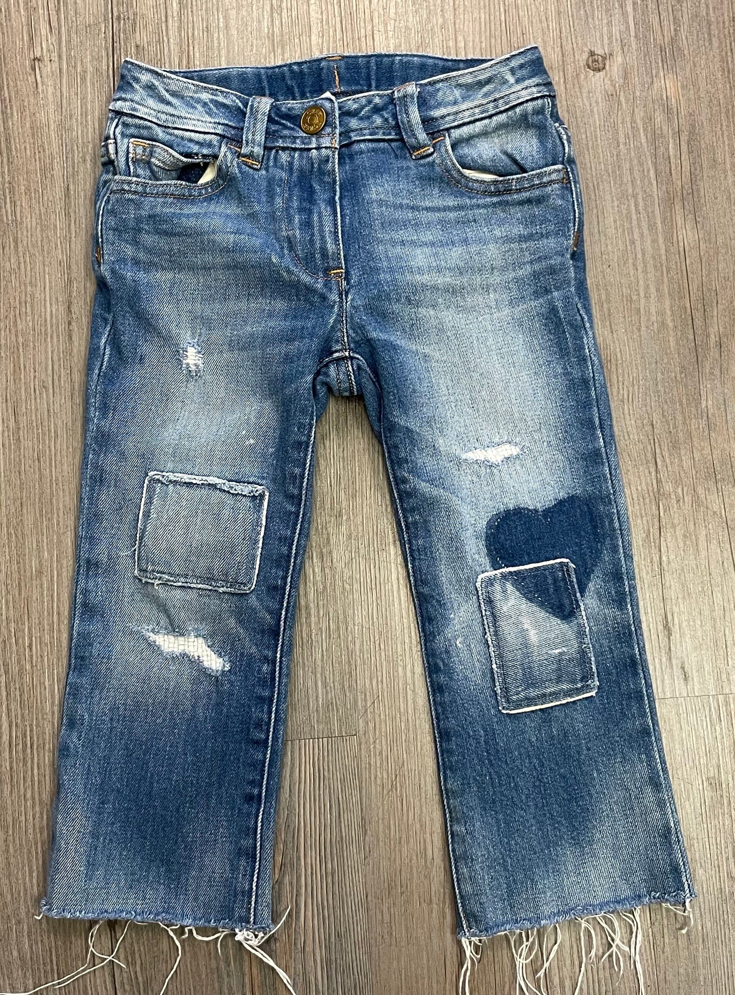 Blue Crewcuts Patches Jeans, 4Y