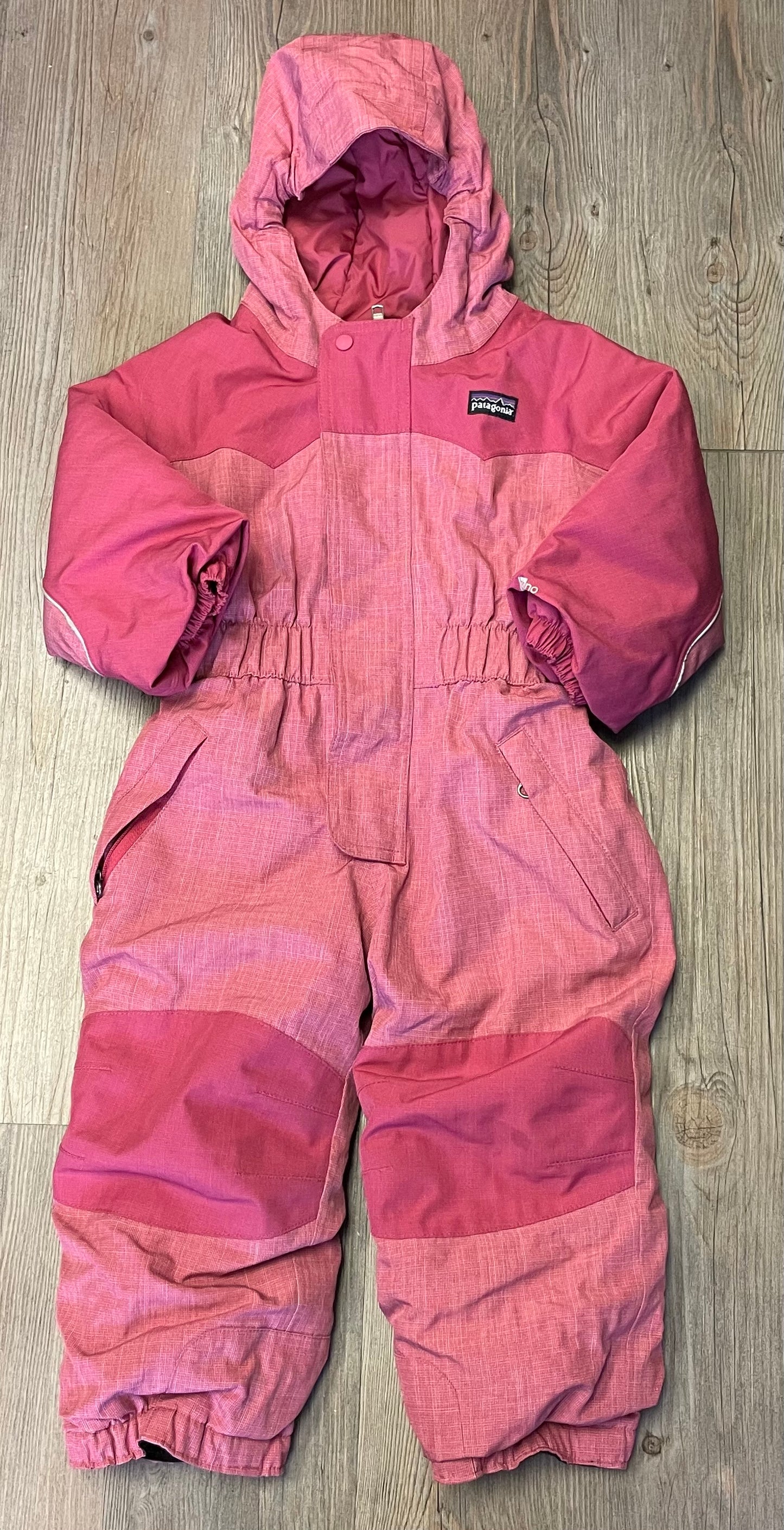 Pink Patagonia Snowsuit, 2Y