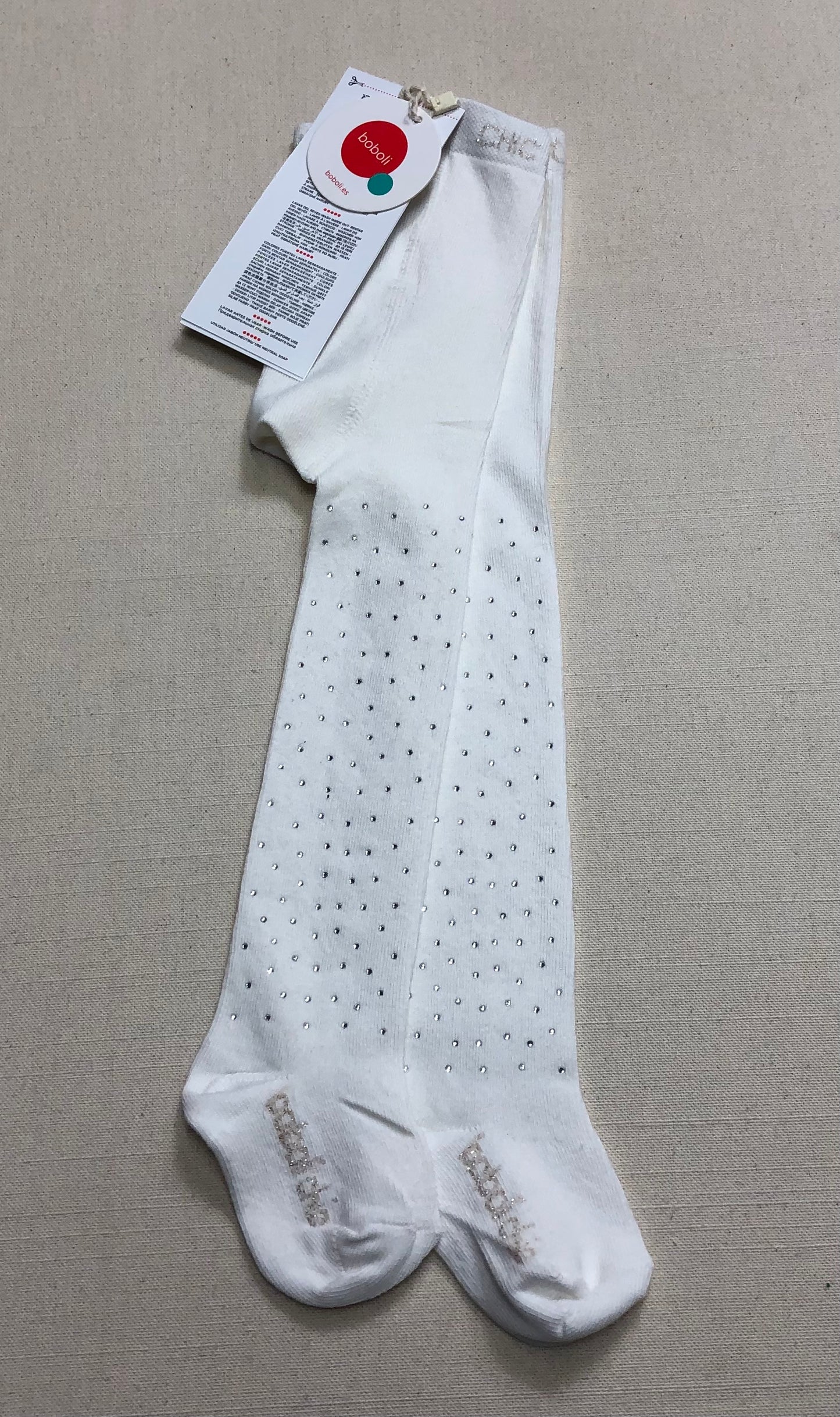 White Boboli Tights, 12M