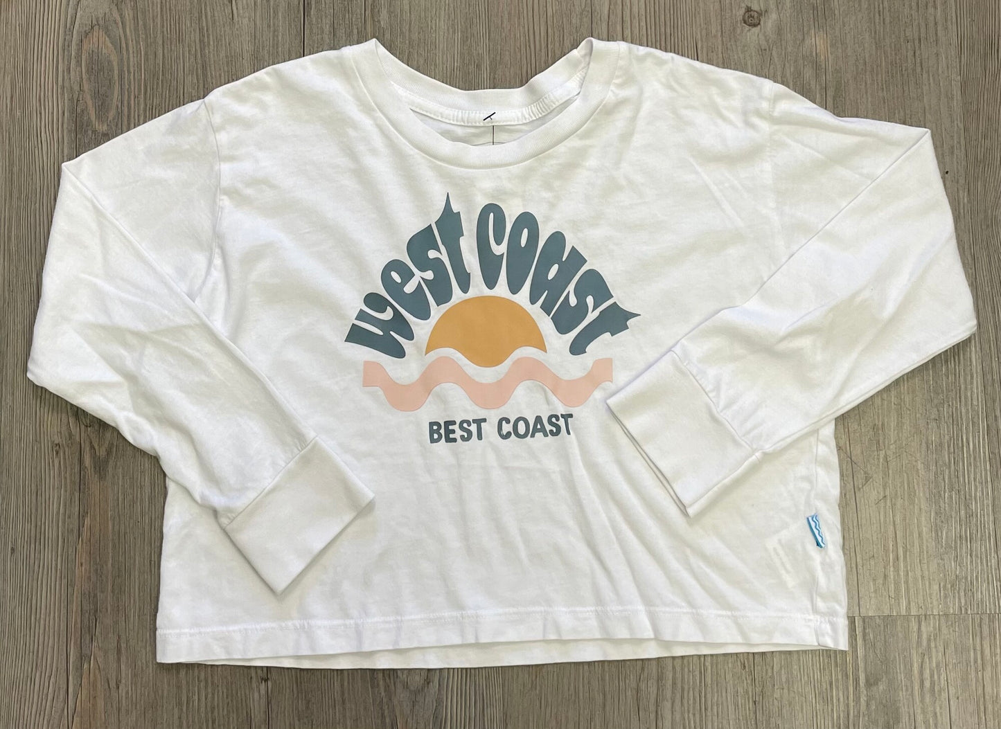 White F4A LS Cropped Tee, 6Y