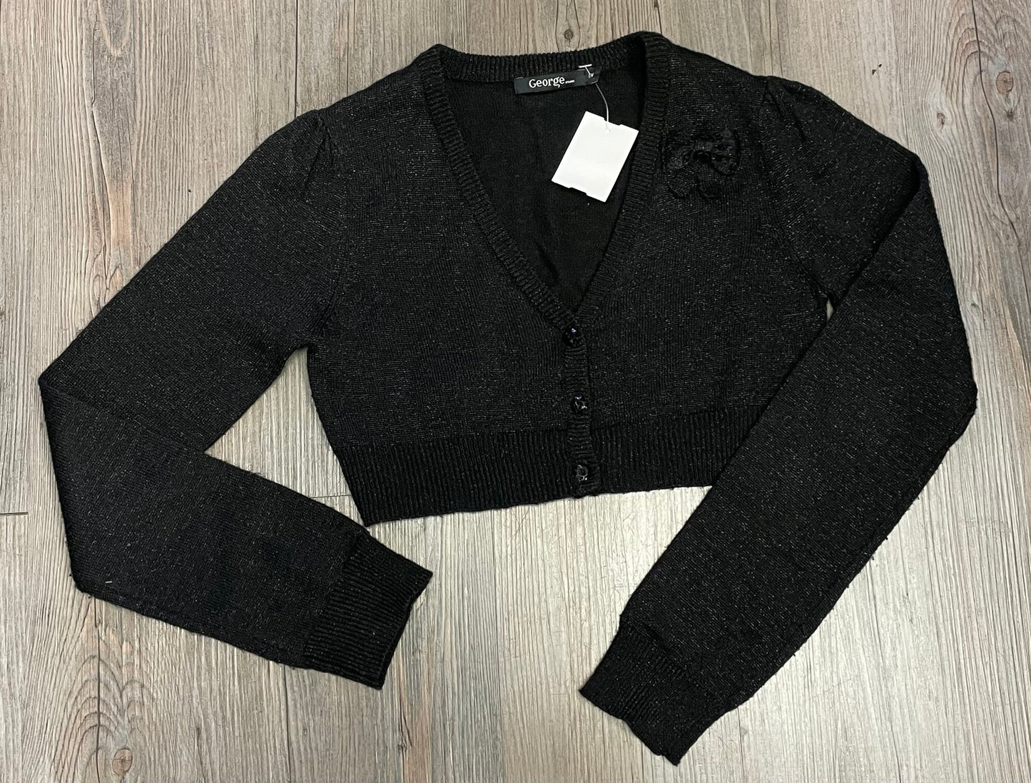 Black George Cardigan, 14Y