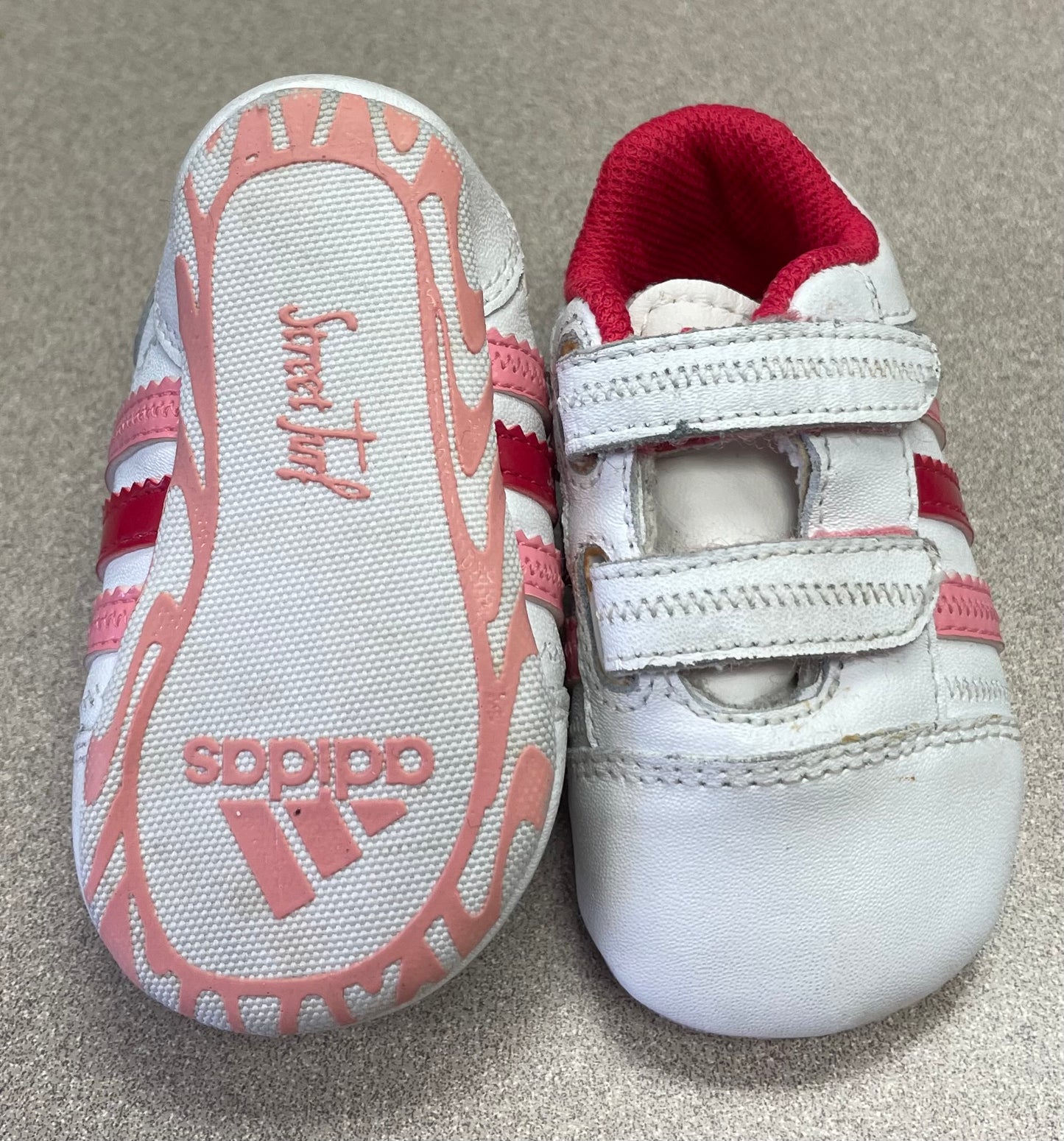 Multi Adidas Velcro Shoes, 0-6M