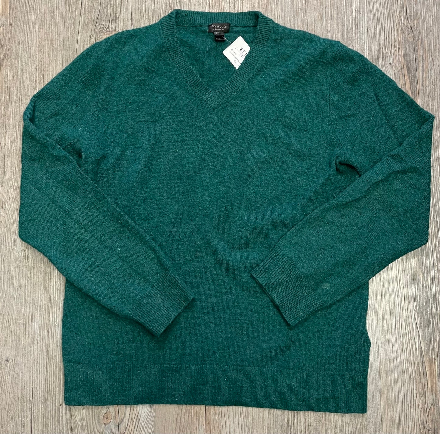 Green Crewcuts Cashmere Sweater, 12Y