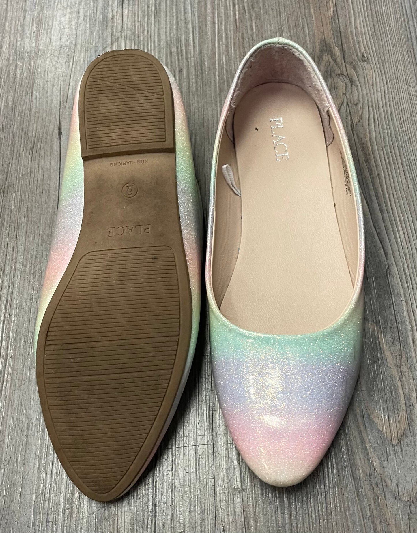 Glitter Childrens Place Flat Shoe, 6Y