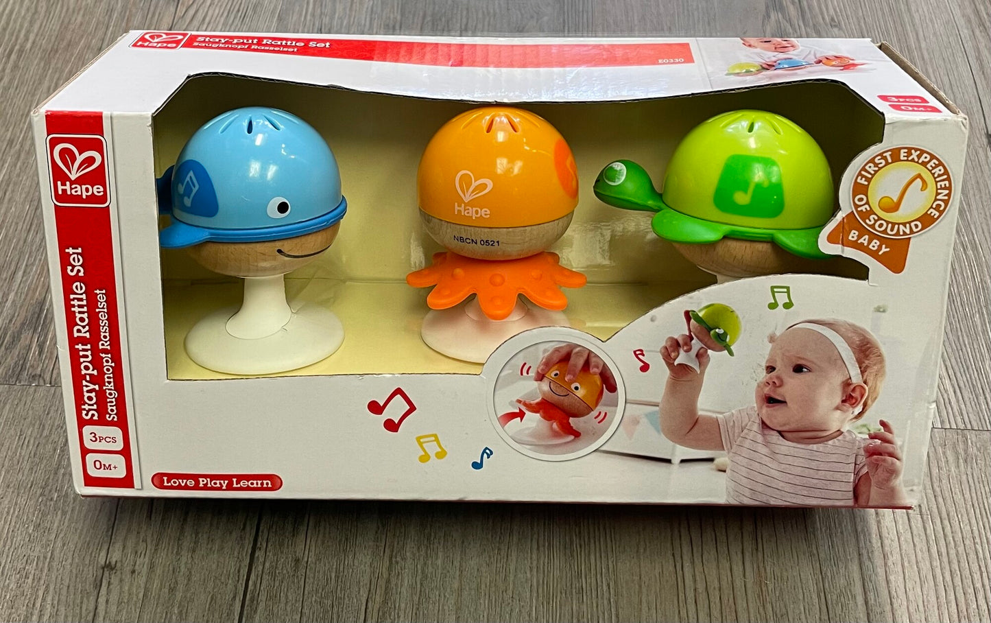 Multi Hape Stay Put Rattle Set, Infant