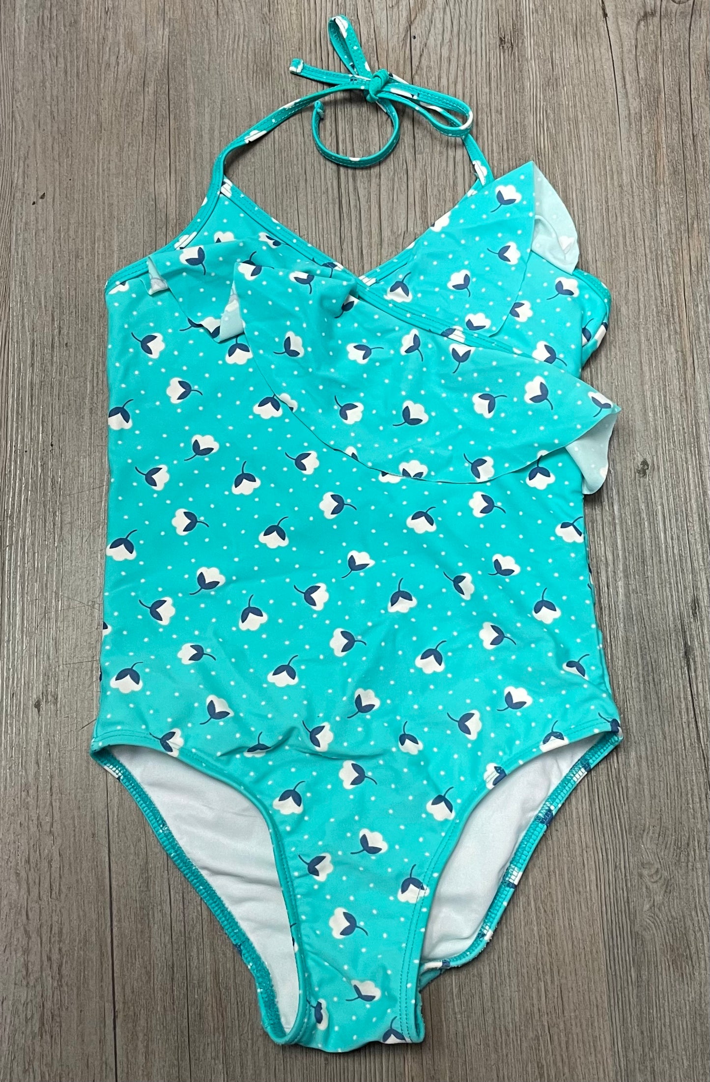 Floral As Rose Rich Bathing Suit, 7Y