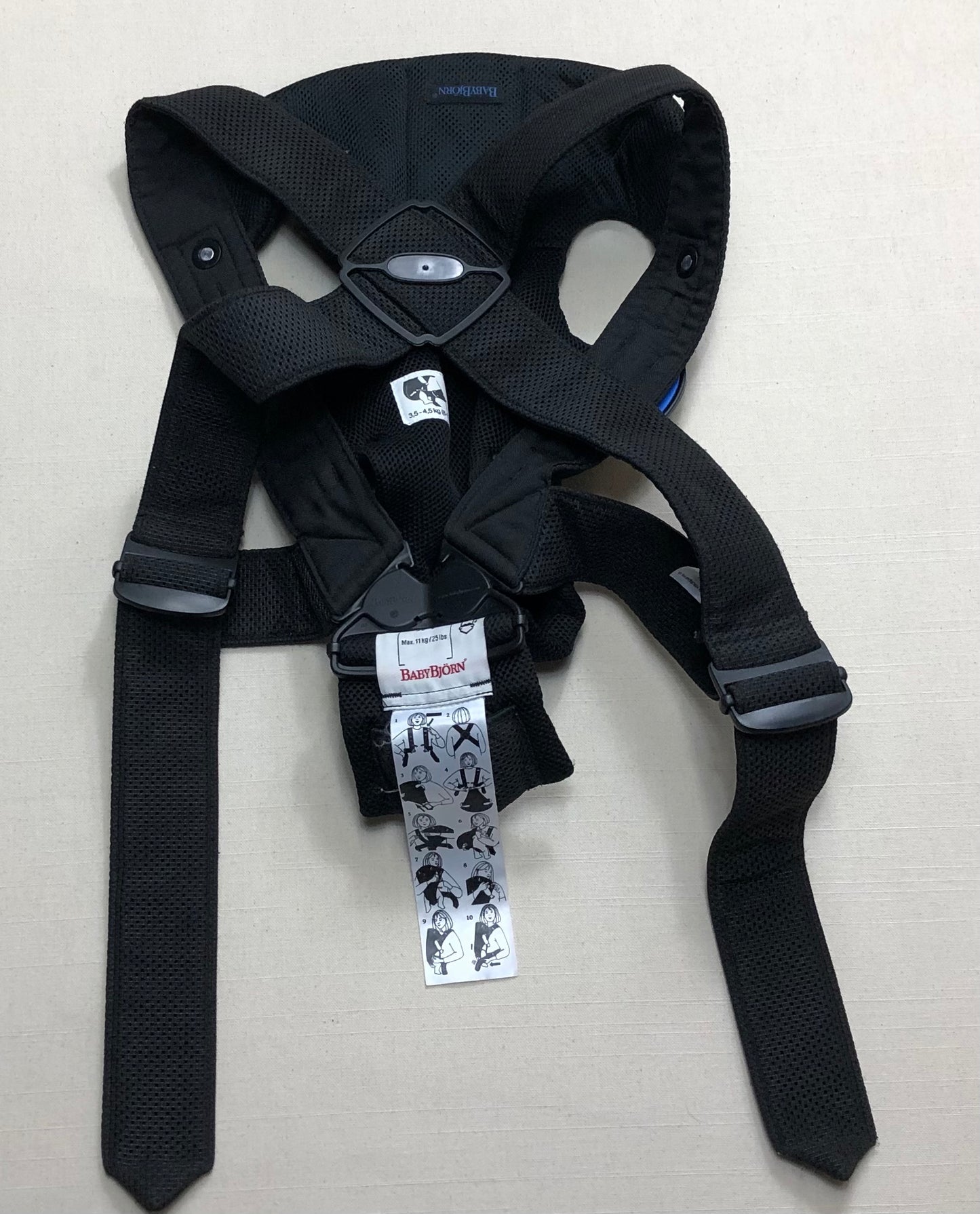 Black Bjorn 3DCarrier 25lb Max, 0-12M