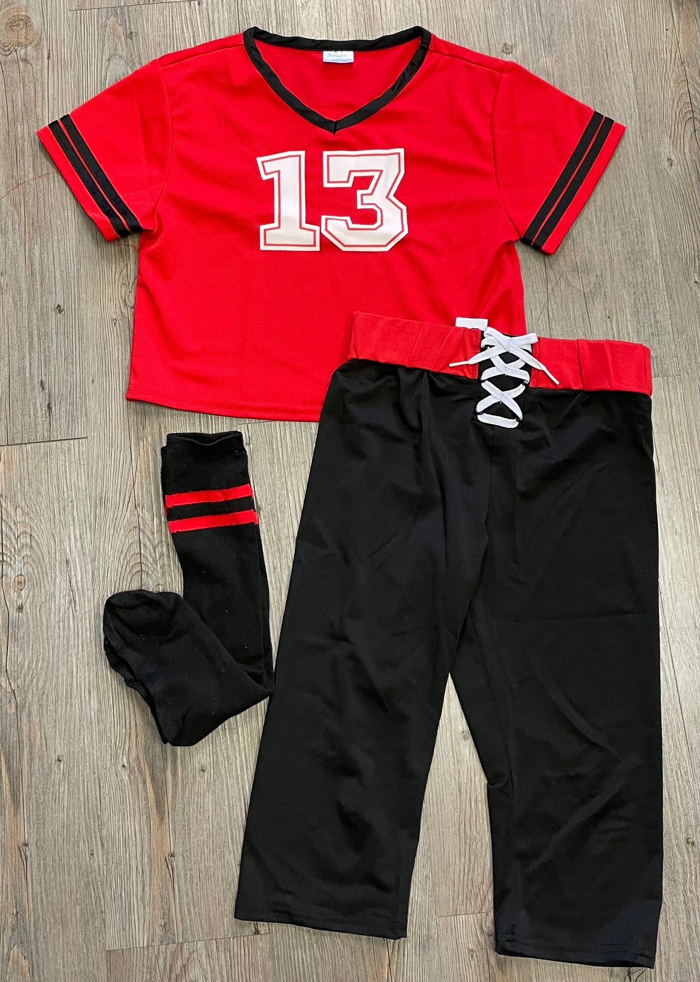 Red/blk Football Player, 14-16Y