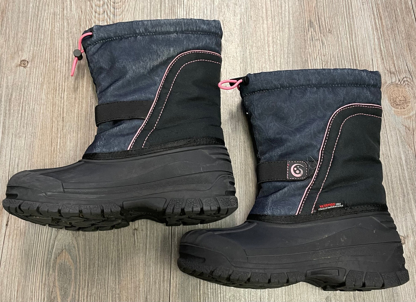 Navy Pin George Winter Boots, 3Y