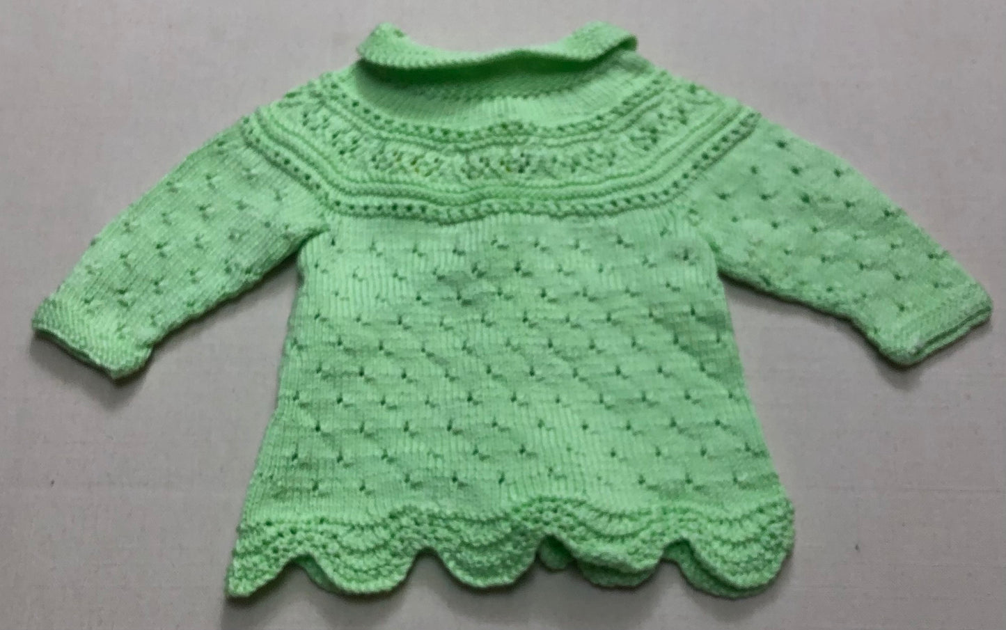 Lime Knit Sweater, 6-9M