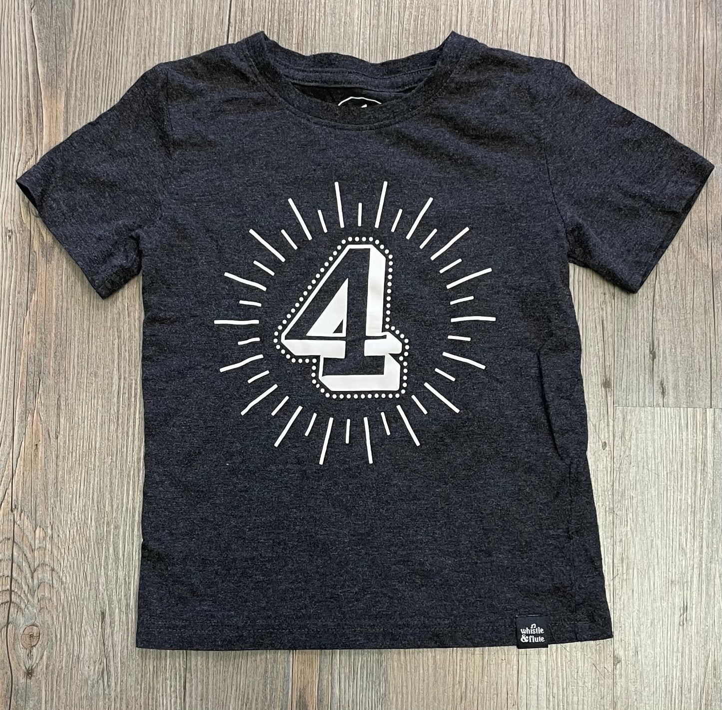 Black Whistle & Flute Tee 4, 5-6Y