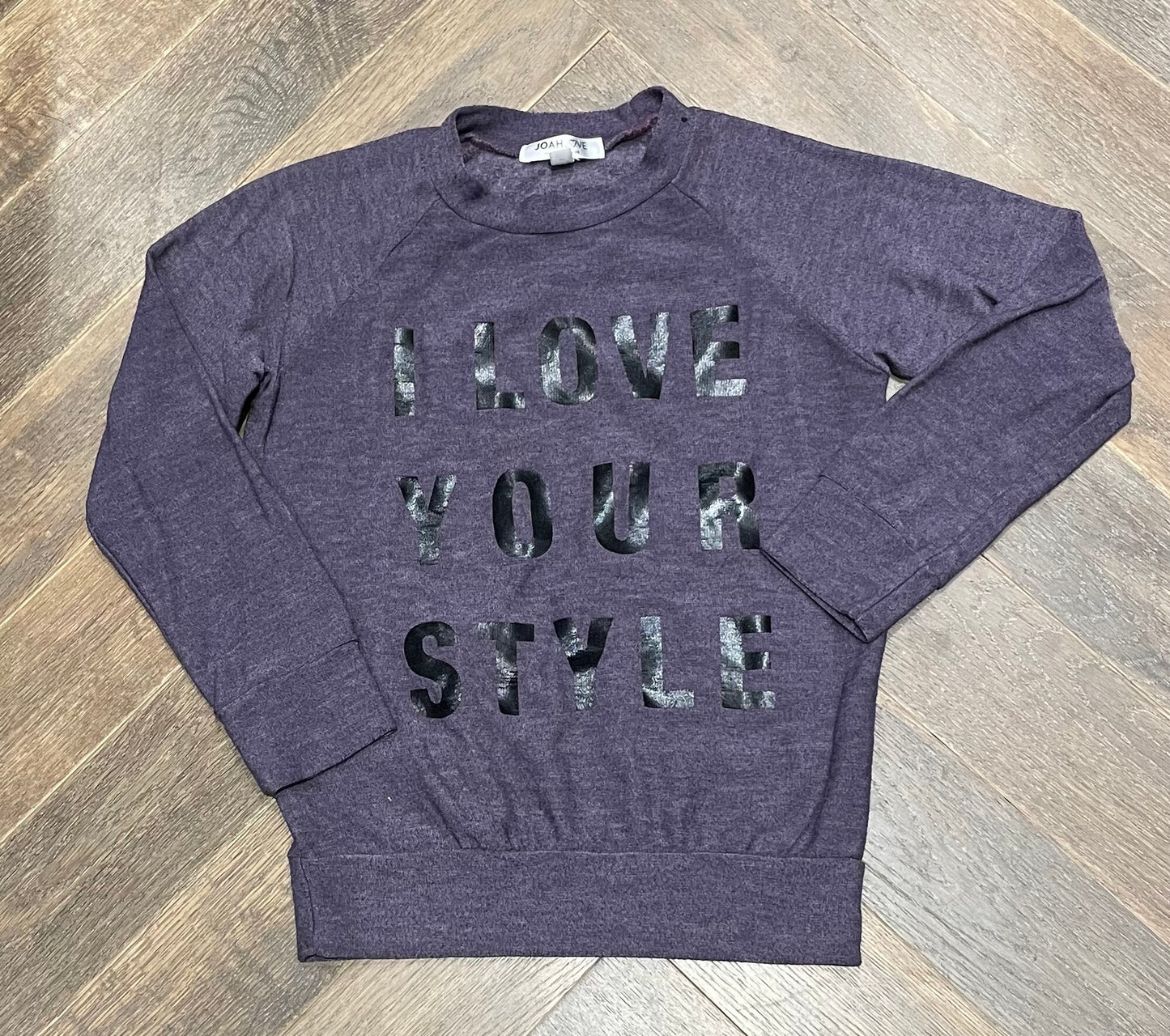 Purple Joah Love Sweatshirt, 5Y