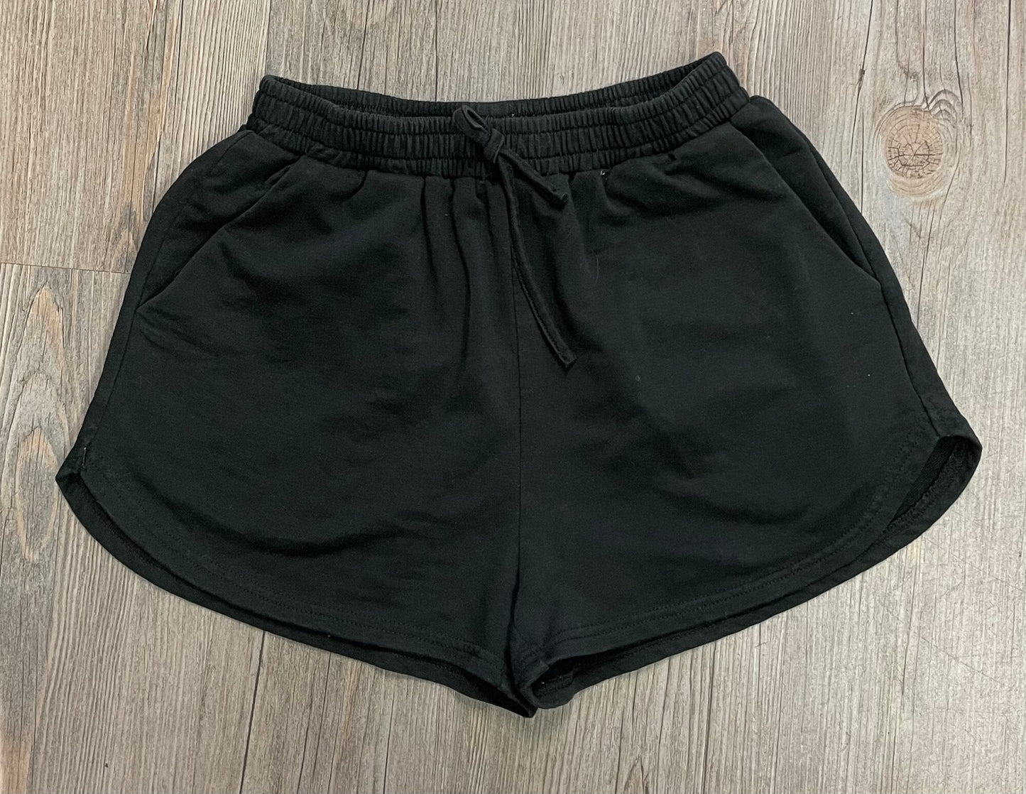 Black Shein Stretch Shorts, 11-12Y