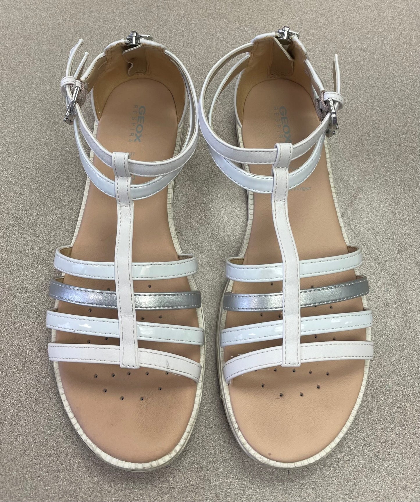 White Geox Sandals, 7Y