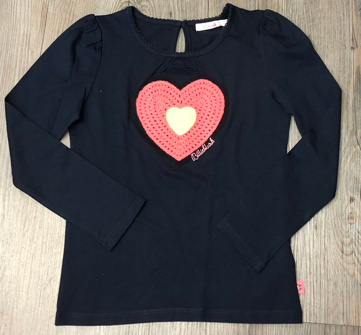 Navy Billieblush Shirt LS, 6Y
