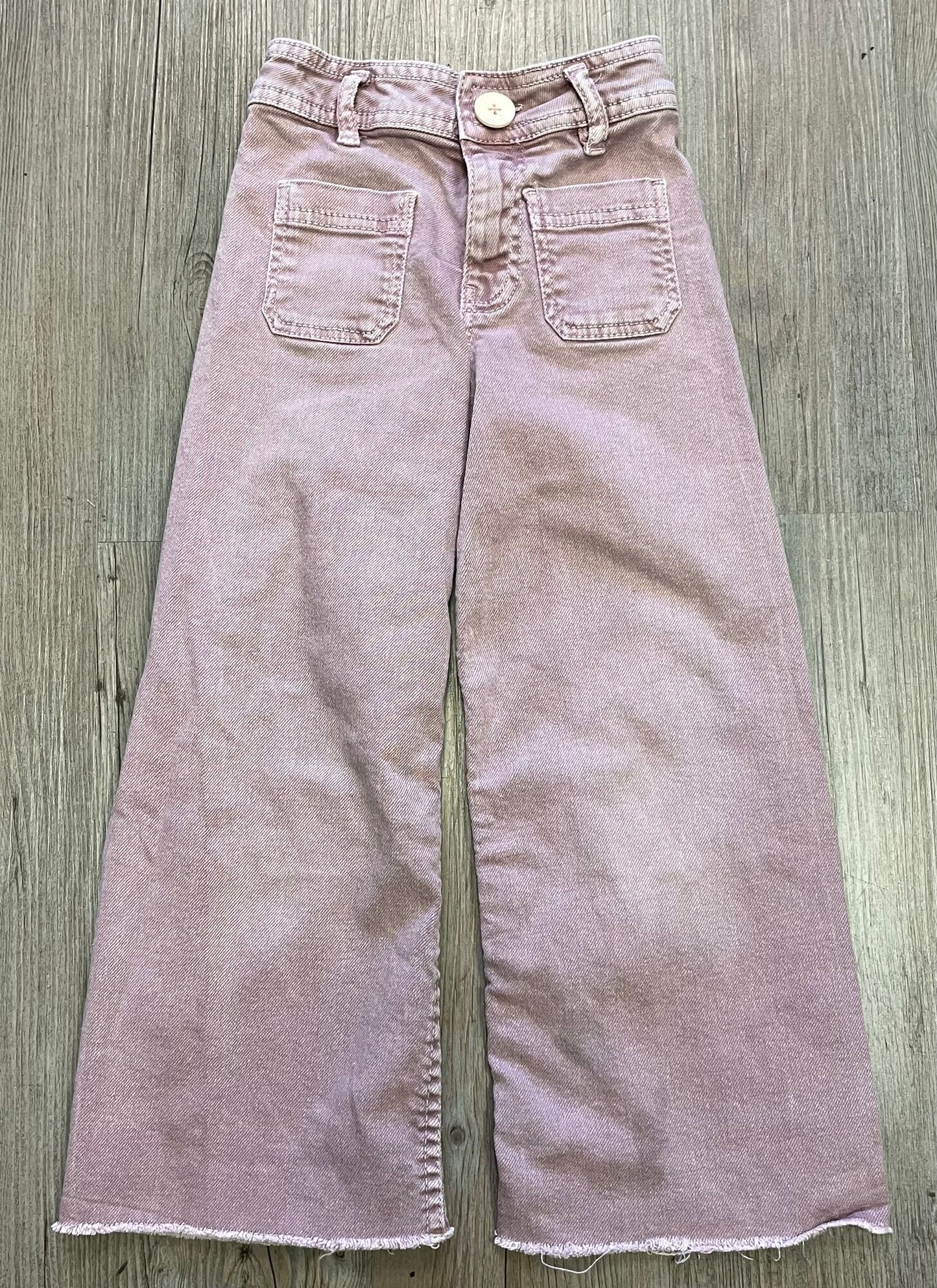 Plum Zara Wide Leg Jeans, 6Y