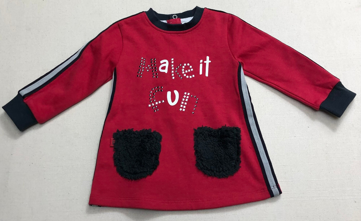 Red Boboli Dress, 12M
