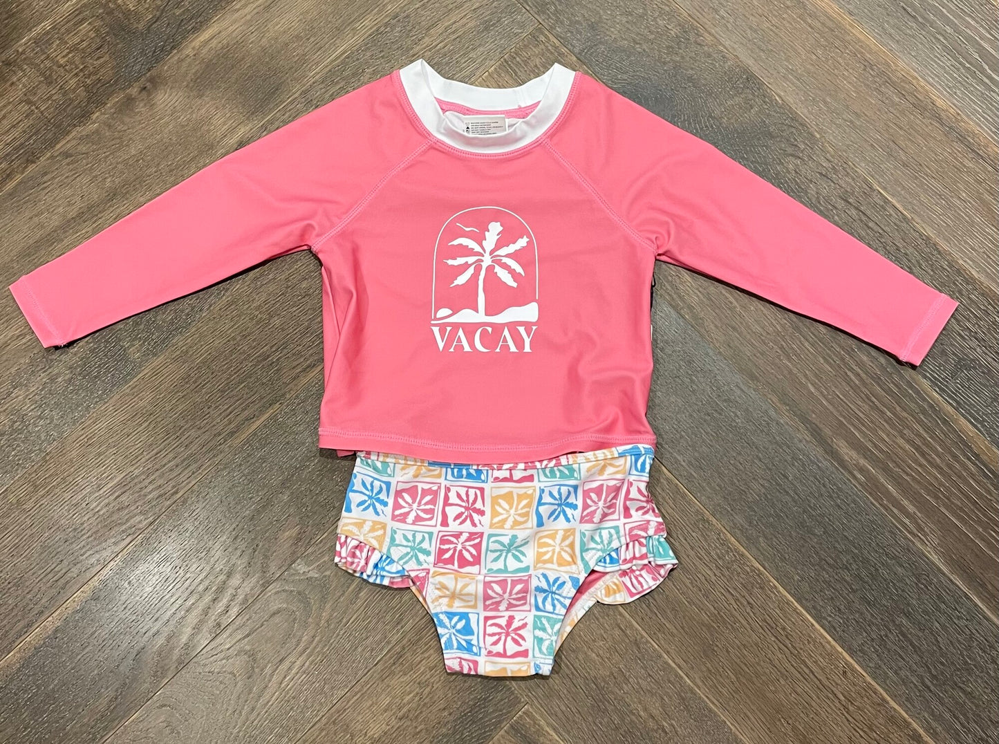 Pink F4A Swim All Day LS Baby, 24M