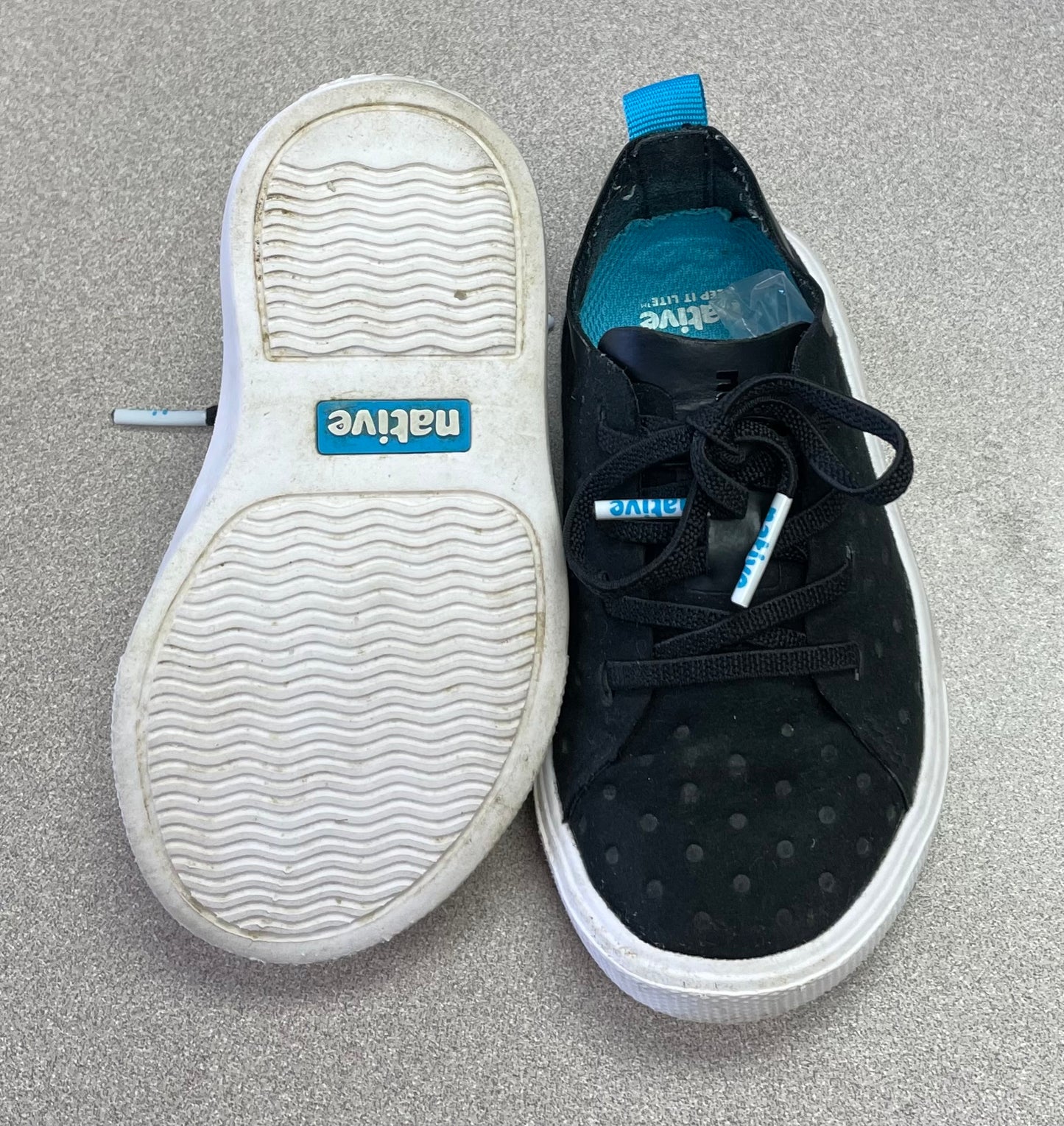 Black Native Lace Up Shoes, 6T