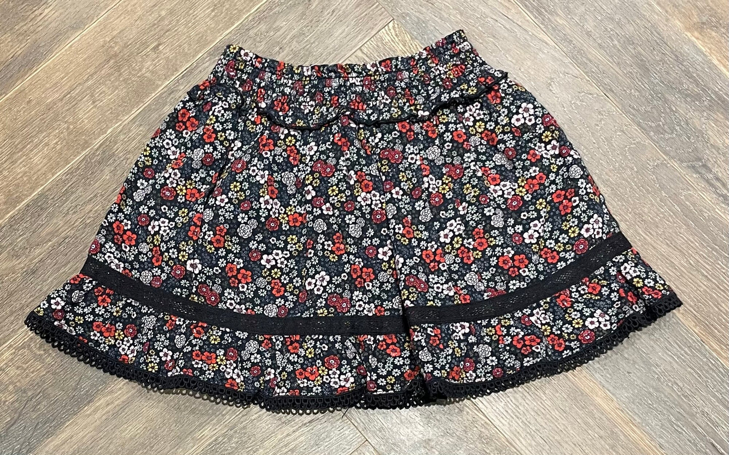 Floral Lined Floral Skirt, 4-5Y